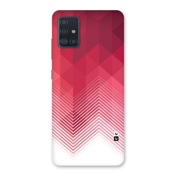 Red Chevron Abstract Back Case for Galaxy A51