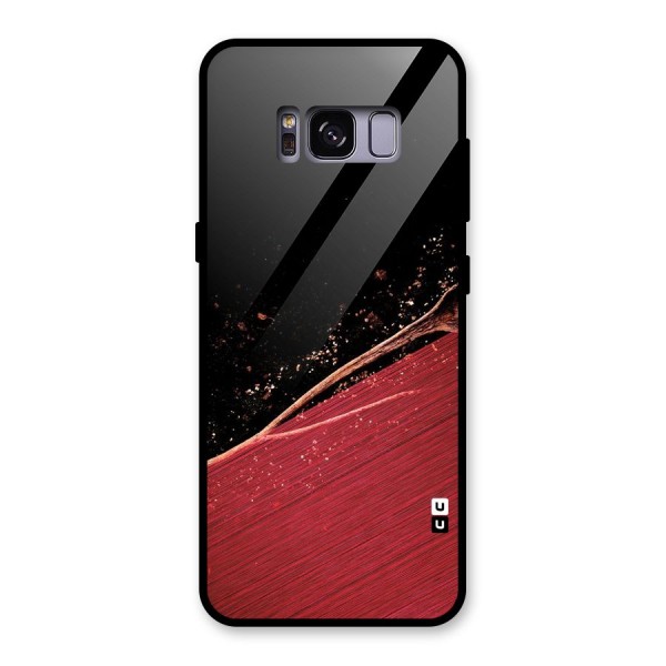 Red Flow Drops Glass Back Case for Galaxy S8