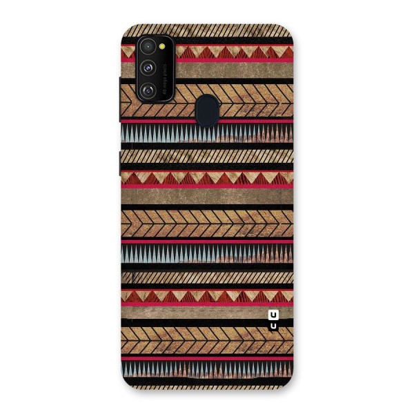 Red Indie Pattern Back Case for Galaxy M21