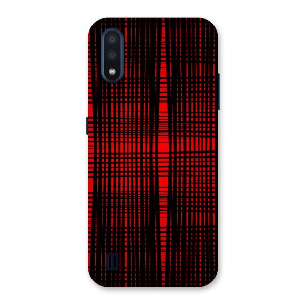 Red Net Design Back Case for Galaxy M01