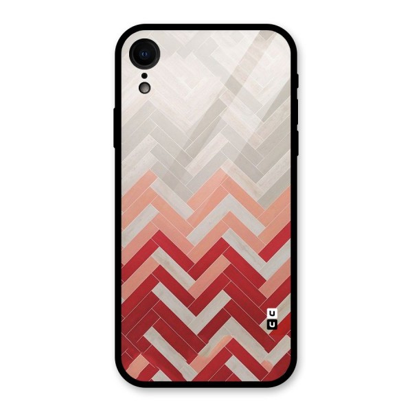 Reds and Greys Glass Back Case for XR