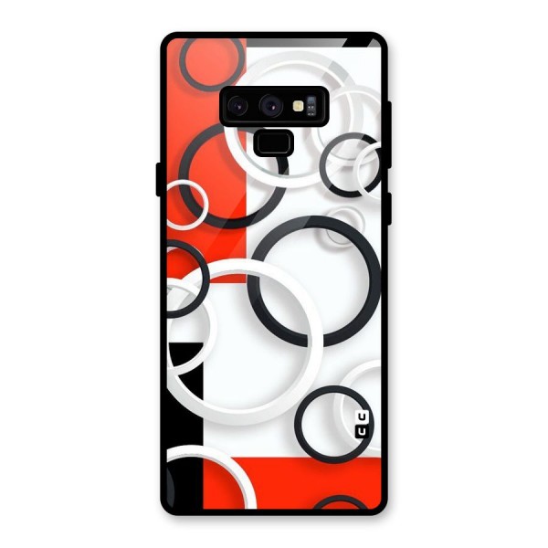 Rings Abstract Glass Back Case for Galaxy Note 9