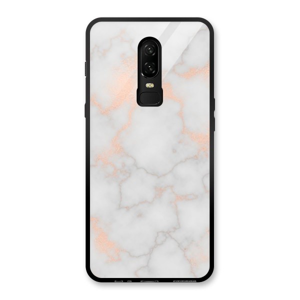 RoseGold Marble Glass Back Case for OnePlus 6