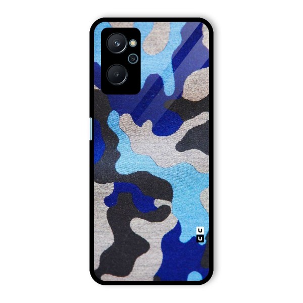 Rugged Camouflage Glass Back Case for Realme 9i