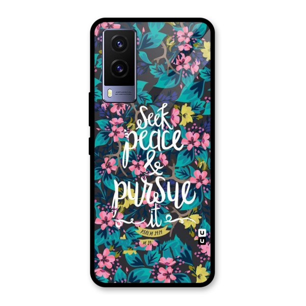 Seek Peace Glass Back Case for Vivo V21e 5G