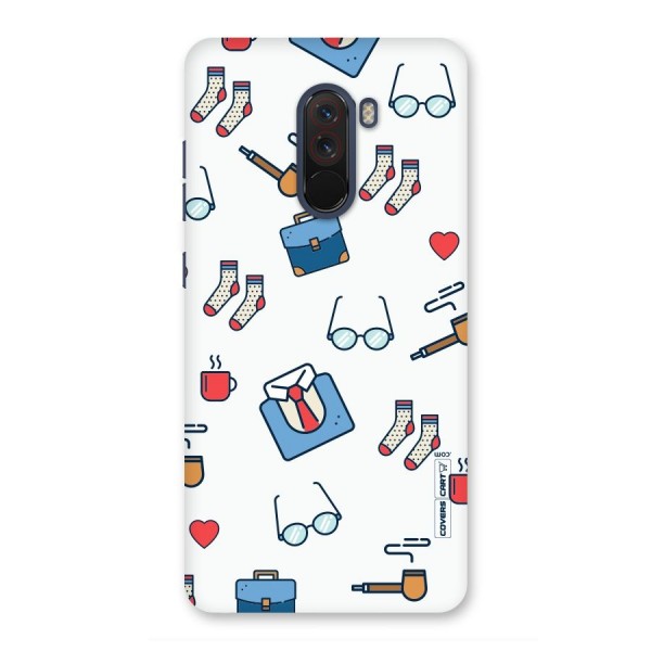 Shirt Spectacles Pattern Back Case for Poco F1