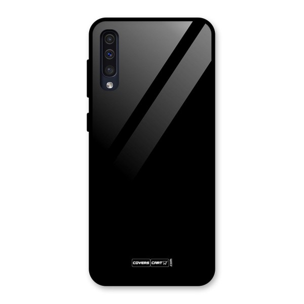 Simple Black Glass Back Case for Galaxy A30s