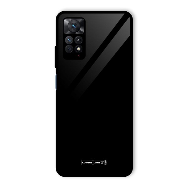 Simple Black Glass Back Case for Redmi Note 11 Pro