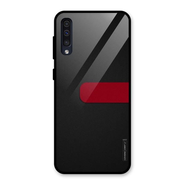 Single Red Stripe Glass Back Case for Galaxy A50s