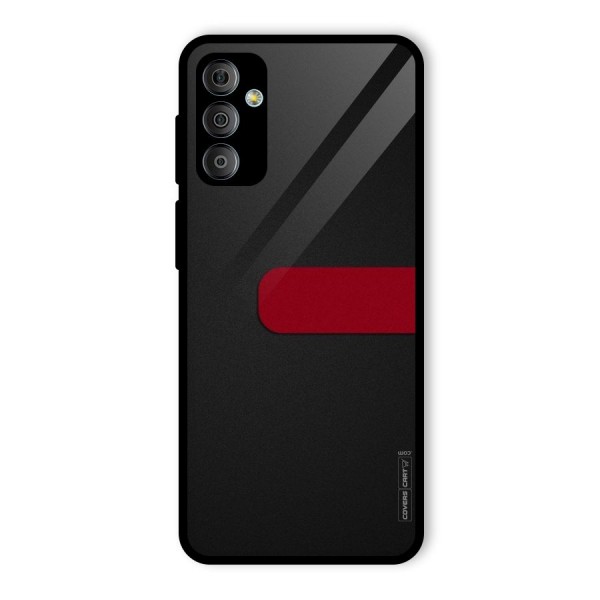 Single Red Stripe Glass Back Case for Galaxy F23