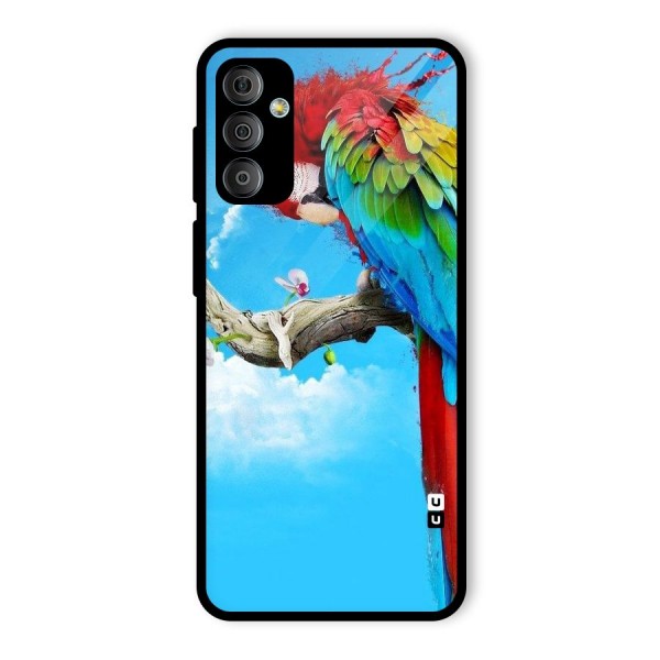 Sky Parrot Glass Back Case for Galaxy F23