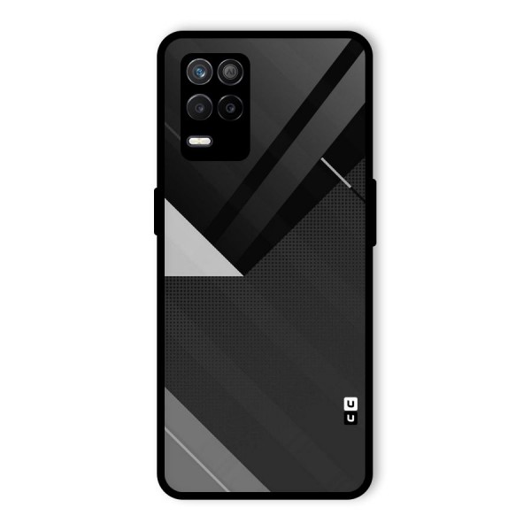 Slant Grey Glass Back Case for Realme 9 5G