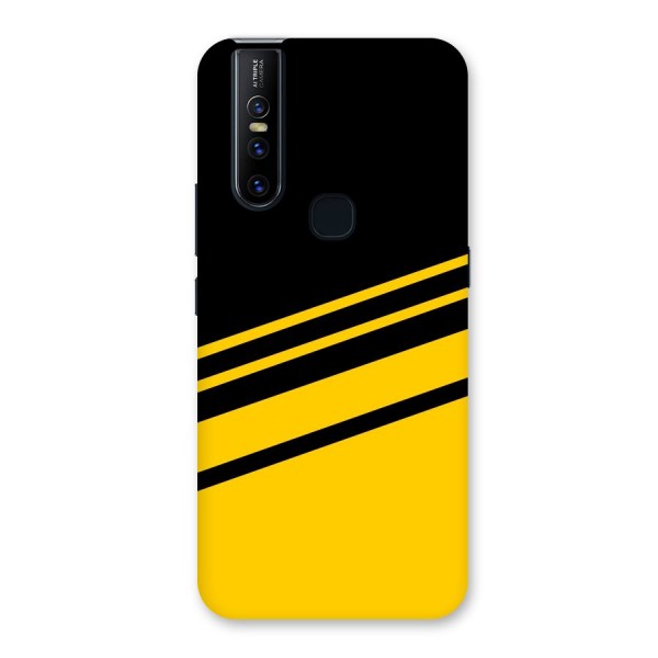 Slant Yellow Stripes Back Case for Vivo V15