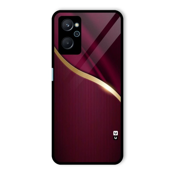 Smooth Maroon Glass Back Case for Realme 9i