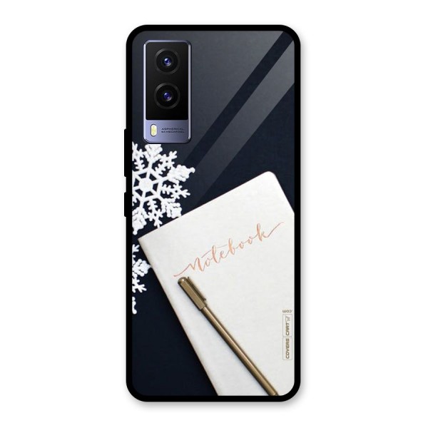 Snowflake Notebook Glass Back Case for Vivo V21e 5G