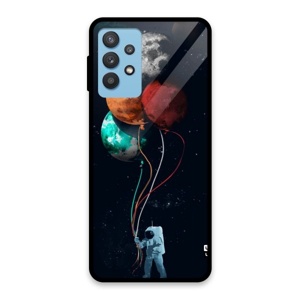 Space Balloons Glass Back Case for Galaxy M32 5G