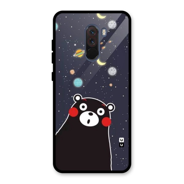 Space Bear Glass Back Case for Poco F1