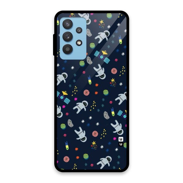 Spaceman Dance Glass Back Case for Galaxy M32 5G