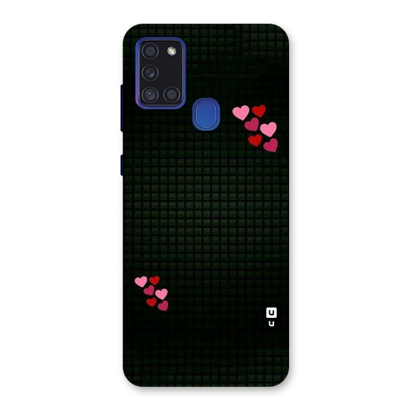 Square and Hearts Back Case for Galaxy A21s