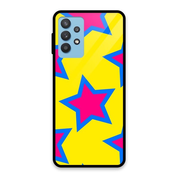 Star Pattern Glass Back Case for Galaxy M32 5G