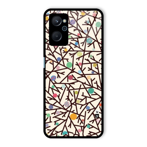 Stem Pattern Glass Back Case for Realme 9i