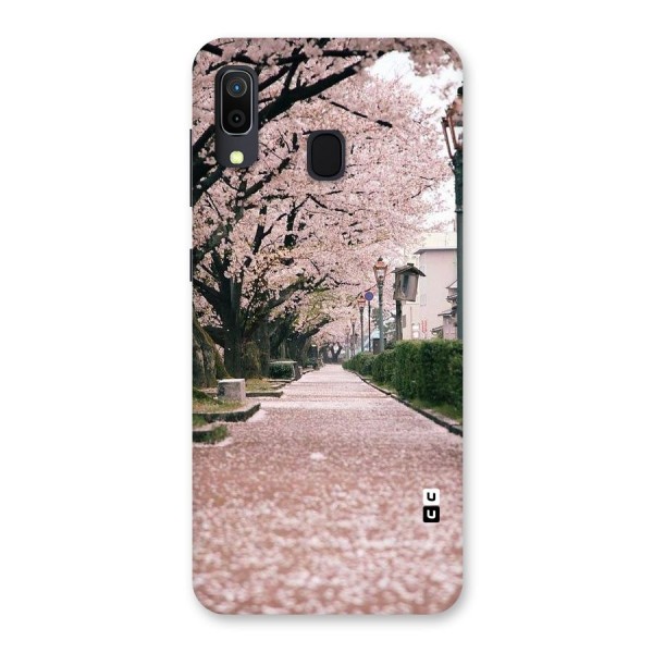 Street In Pink Flowers Back Case for Galaxy A20