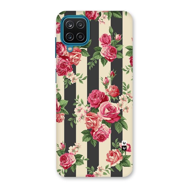 Stripes And Floral Back Case for Galaxy F12