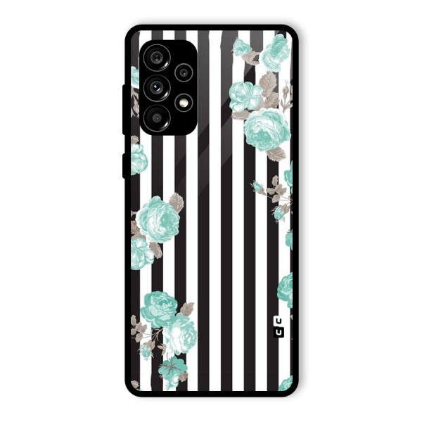 Stripes Bloom Glass Back Case for Galaxy A73 5G