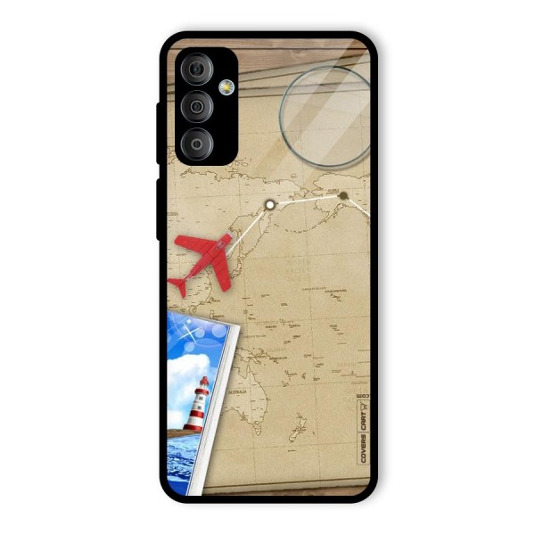 Summer Travel Glass Back Case for Galaxy F23