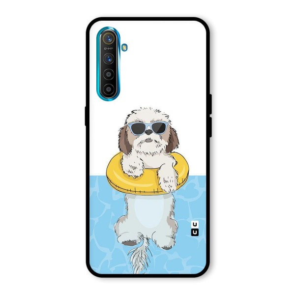 Swimming Doggo Glass Back Case for Realme XT