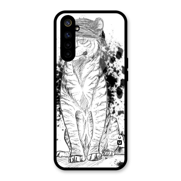 Tiger Wink Glass Back Case for Realme 6