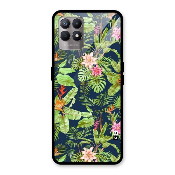 Tiny Flower Leaves Glass Back Case for Realme 8i