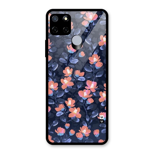 Tiny Peach Flowers Glass Back Case for Realme C12