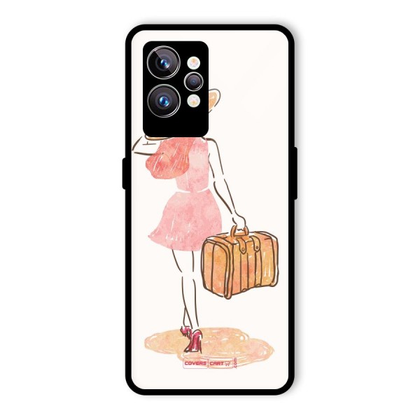 Travel Girl Glass Back Case for Realme GT2 Pro