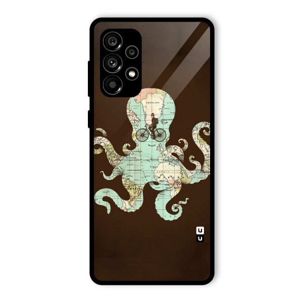 Travel Octopus Glass Back Case for Galaxy A73 5G