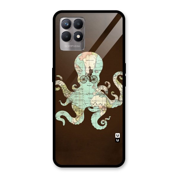 Travel Octopus Glass Back Case for Realme 8i