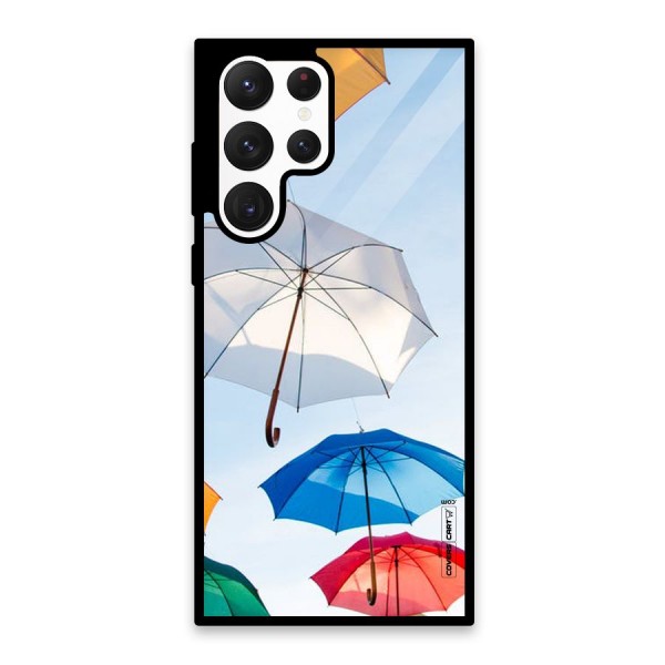 Umbrella Sky Glass Back Case for Galaxy S22 Ultra 5G