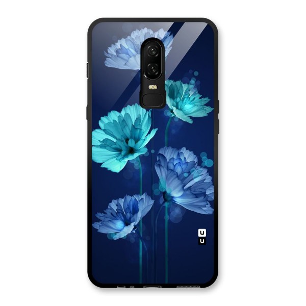 Water Flowers Glass Back Case for OnePlus 6