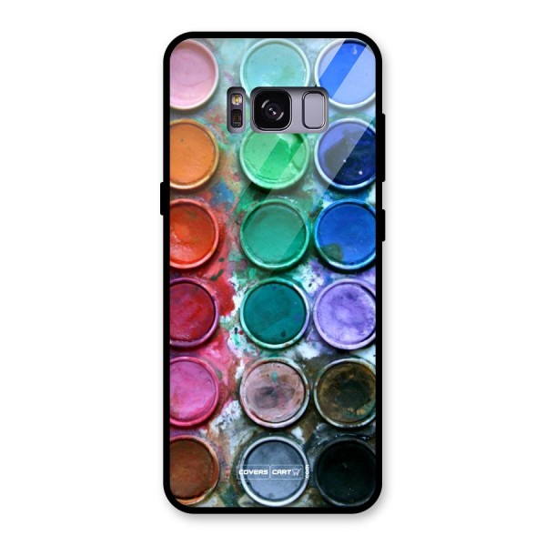 Water Paint Box Glass Back Case for Galaxy S8