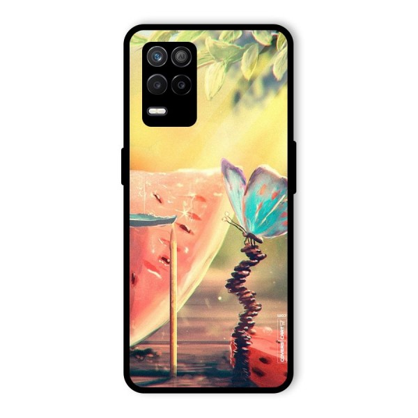 Watermelon Butterfly Glass Back Case for Realme 9 5G