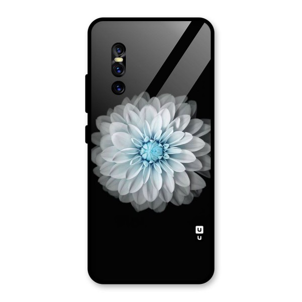 White Bloom Glass Back Case for Vivo V15 Pro