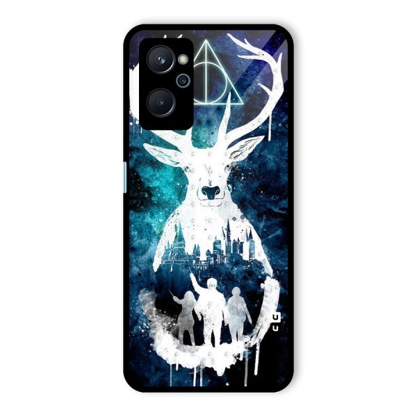 White Deer Glass Back Case for Realme 9i