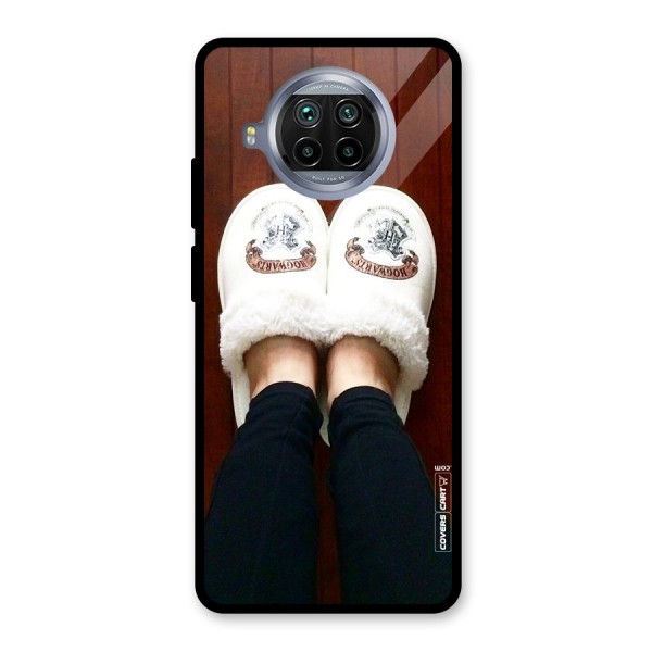 White Feets Glass Back Case for Mi 10i