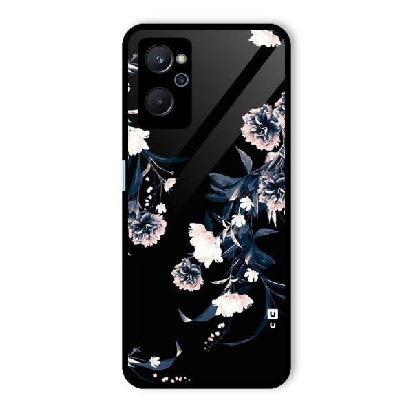 White Flora Glass Back Case for Realme 9i