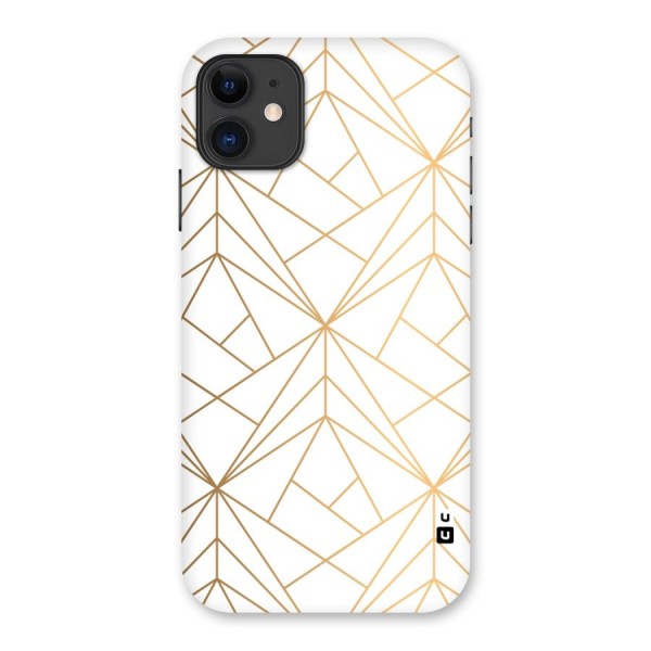 White Golden Zig Zag Back Case for iPhone 11