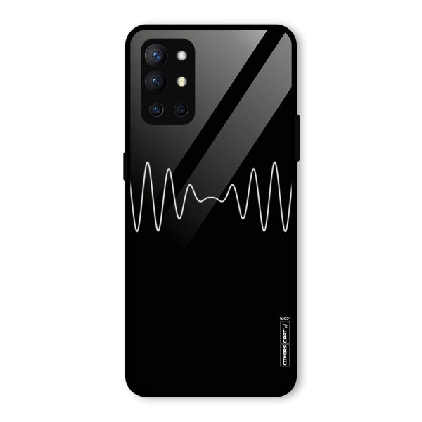 White Minimal Thread Glass Back Case for OnePlus 9R