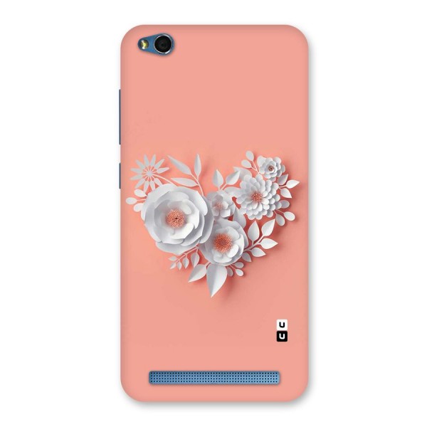 White Paper Flower Back Case for Redmi 5A