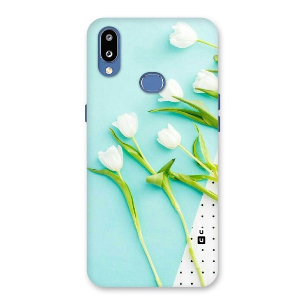 White Tulips Back Case for Galaxy M01s