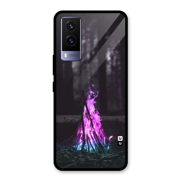 Wild Fire Glass Back Case for Vivo V21e 5G