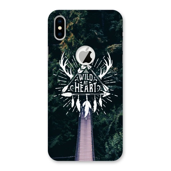 Wild Heart Back Case for iPhone XS Logo Cut